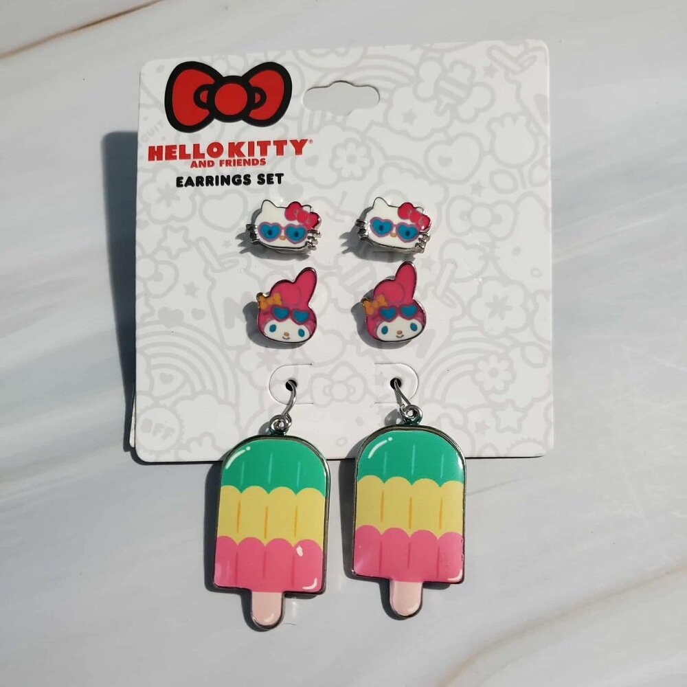 Sanrio My Melody & Hello Kitty Summer Earrings Set